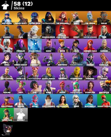 [PC/XBOX/PSN] 58 Skins 💜 Travis Scott 💜 Astro Jack | Neo Versa | FNCS Champion Seeker | The Imagined | Drift | Orange Justice | Carbide | Rage | Out West — image 1