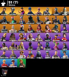 [PC/XBOX/PSN] 51 Skins 💜 The Reaper 💜 Elite Agent | Take The L | Fishstick (World Cup) | Rogue Agent | Carbide | Take The L | Snowflake | Singularity | OG STW