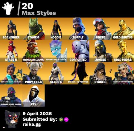 PC/PSN/Xbox/Nintendo 166 skins | Travis Scott | Leviathan Axe | Astro Jack | Pitch Patroller | Gold Brutus | Gold Midas | Zenith | Mizuki | Joey | Wild Card | Rox | Fade | Lynx | 500 VB — image 6