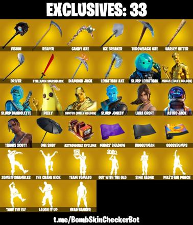 PC/PSN/Xbox/Nintendo 166 skins | Travis Scott | Leviathan Axe | Astro Jack | Pitch Patroller | Gold Brutus | Gold Midas | Zenith | Mizuki | Joey | Wild Card | Rox | Fade | Lynx | 500 VB — image 7