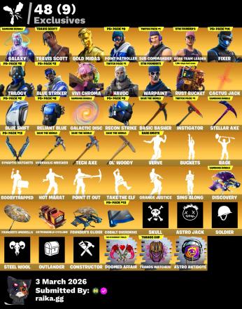 PC/PSN/Xbox/Nintendo 166 skins | OG STW | Travis Scott | Galaxy | Gold Midas | Point Patroller | Sub Commander | Fixer | Trilogy | Blue Striker | Vivi Chroma | Havoc | 650 VB — image 7