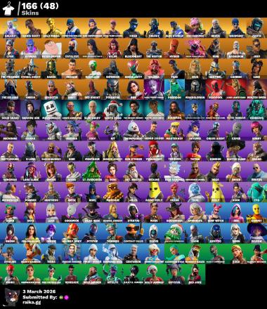 PC/PSN/Xbox/Nintendo 166 skins | OG STW | Travis Scott | Galaxy | Gold Midas | Point Patroller | Sub Commander | Fixer | Trilogy | Blue Striker | Vivi Chroma | Havoc | 650 VB — image 1
