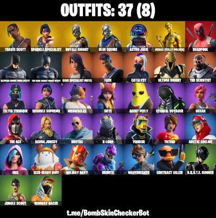 [PC/PSN/Xbox/Nintendo] 37 skins | Travis Scott | Sparkle Specialist | Floss | Blue Squire | Royale Knight | Astro Jack | Mako | Gold Midas | Fade | Gear Specialist Maya | 700 VB — image 1