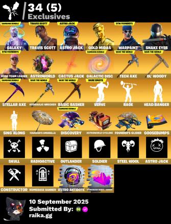 PC/PSN/Xbox/Nintendo 94 skins | OG STW | Galaxy | Travis Scott | Astro Jack | Gold Midas | Snake Eyes | Joey | Torin | Paradigm (Reality-659) | Fade | 330 VB — image 7