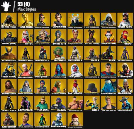 ⭕PC/PSN/XBOX⭕ 137 Skins + The Reaper + Elite Agent + Gold Midas + Rogue Agent + Omega + Drift + Calamity + Laguna + Deadpool + Ghoul Trooper + Crowbar + Take The L + Tidy + Boogie Down + Take The Elf + Orange Justice | 700 V-Bucks | — image 8