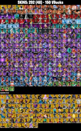 (PC/PSN/XBOX) 292 SKINS 🌟Subzero Cryptic 💎 Major Glory 💎 Lina Scorch 💎 FNCS Renegade 💎 Shady Doggo 💎 Valeria 💎 Dynamo Dancer 💎 150 V-Buck PARENTAL CONTROL — image 1