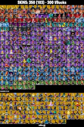 (PC/PSN/XBOX) 300 VB) 350 SKINS 🌟Gold Meowscles 💎 Gold TNTina 💎 Gold Brutus 💎 Gold Midas 💎 Renee 💎 Major Glory 💎 NBA 75 Swish 💎 Grind / PARENTAL CONTROL — image 1