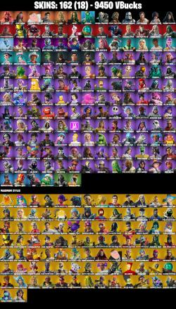 (PC/PSN/XBOX) 162 SKINS πRenegade Raider π Valeria π Kado Thorne π Peter Griffin π Ascendant Midas π Zeus π Hades π Poseidon π 9450 V-Buck PARENTAL CONTROL β image 1