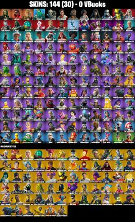 (PC/PSN/XBOX) 144 SKINS πHades π Joltara π Zeus π Poseidon π General Grievous π Poe Dameron π Wookiee Team Leader π 0 V-Buck PARENTAL CONTROL β image 1