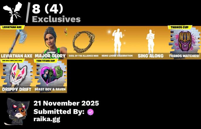 [PC/XBOX]   124 skins | Leviathan Axe | Major Glory | Mizuki | Kado Thorne | Predator | Kymera | Snap | Raz | Spectra Knight | Era | Ronin | Joey | 100 VB — image 1