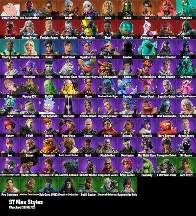 [PC/PSN/XBOX] 166 Skins+Fishstick+Astroworld Cyclone+Carnage+T-60 Power Armor+Finn the Human+Durrr Taisho+Clara+300 VB #CODE-359984 — image 6