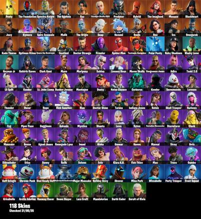 [PC/PSN/XBOX] 118 Skins+Spider-Man+Take The Elf+Peely+Lil' Kev+Rust Bucket+Shooting Starstaff+Take The Elf+Hot Marat++550 VB #REF-359486 — image 4