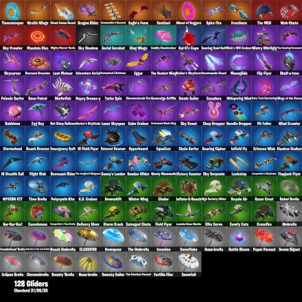 [PC/PSN/XBOX] 118 Skins+Spider-Man+Take The Elf+Peely+Lil' Kev+Rust Bucket+Shooting Starstaff+Take The Elf+Hot Marat++550 VB #REF-359486 — image 7