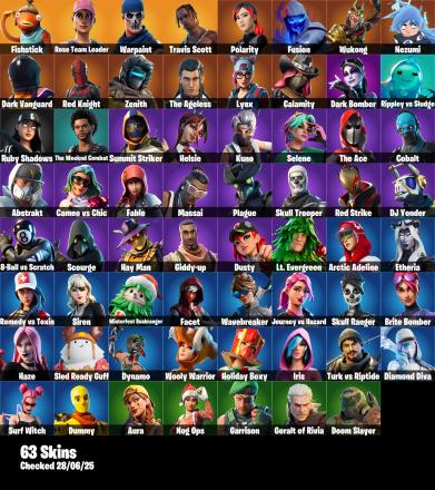 [PC/PSN/XBOX] 63 Skins+OG STW+Travis Scott+Fishstick+Cactus Jack+Pursuit+Skirmish+Mean Streak+Rose Glow+275 VB #ID-359497 — image 5