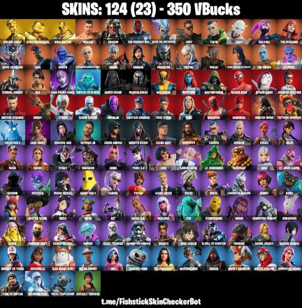 [PC/PSN/XBOX] 124 skins Gold Midas | Gold Meowscles | Gold Brutus | Menace | Shogun | The Foundation | Renzo the Destroyer | Joey | Twyn | Snap | Galaxia | TGSFN21 — image 1