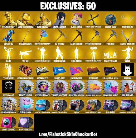 [PC/PSN/XBOX] 124 skins Gold Midas | Gold Meowscles | Gold Brutus | Menace | Shogun | The Foundation | Renzo the Destroyer | Joey | Twyn | Snap | Galaxia | TGSFN21 — image 6