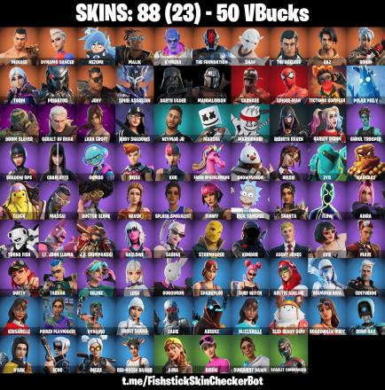 [PC/PSN/XBOX] 88 skins Menace | Dynamo Dancer | Nezumi | Malik | Kymera | The Foundation | Snap | The Ageless | Raz | Ronin | Torin | Predator | Joey | TGSFN79 — image 1