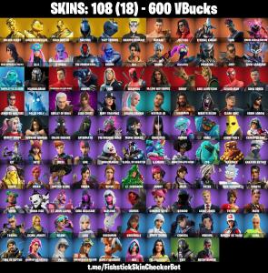 [PC/PSN/XBOX] 108 skins Gold Midas | Gold Meowscles | Gold Brutus | Sultura | Tart Tycoon | Naruto Uzumaki | Menace | Joltara | Eternal Knight | Fade | TGSFN75