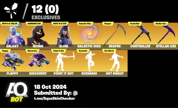 Stacked FN Acc with 86 Skins [ Galaxy ⸱ IKONIK ⸱ GLOW + OTHERS ] ⸱ Battlepass S5 Until S13 | 650 VBUCKS | Other Games Included Check Pics — image 8