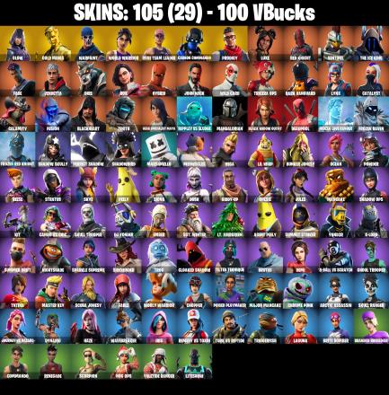 PC/PSN/XBOX ♨️105 skins ✨ OG STW ✨ Glow ✨ Deadpool ✨ Gold Midas ✨ Reaper ✨ World Warrior ✨ Dire ✨ The Ice King ✨ Luxe ✨ Peely ✨ Vendetta ✨ Fusion ✨ #B676 — image 2