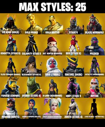 PC/PSN/XBOX ♨️134 skins ✨ Royale Bomber ✨ Deadpool ✨ Gold Midas ✨ Gold Brutus ✨ Candy Axe ✨ Reflex ✨ World Warrior ✨ Drift ✨ Rage ✨ Dire ✨ #B746 — image 7