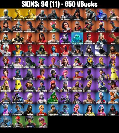 PC/PSN/XBOX ♨️94 skins ✨ Eon ✨ Deadpool ✨ Gold Midas ✨ Gold Brutus ✨ Drift ✨ Ragnarok ✨ Dire ✨ Peely ✨ Vendetta ✨ Ultima Knight ✨ Fusion ✨ #B904 — image 2