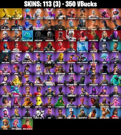 PC/PSN/XBOX ♨️113 skins ✨ Lara Croft ✨ Deadpool ✨ Gold Midas ✨ Gold Brutus ✨ Drift ✨ Jabba Switchway ✨ Rage ✨ Ragnarok ✨ Alli ✨ Fusion ✨ #B888 — image 2