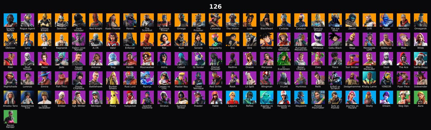 PC,PSN,XBOX 126 SKINS FA ⸱ STEALTH REFLEX ⸱ OMEGA,OBLIVION,GOKU,DEMI,ASTRA,SKULL TROOPER,ELMIRA,LUKE SKYWALKER ⸱ TAKE THE L  RK1982 — image 1