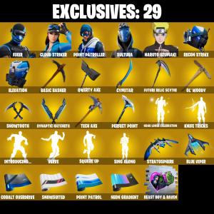 (PC/PSN/XBOX) 120 SKINS / Fixer ๐ฐ Cloud Striker ๐ฐ Point Patroller ๐ฐ Sultura ๐ฐ Naruto Uzumaki ๐ฐ Kymera ๐ฐ Malik ๐ฐ Torin ๐ฐ Snap ๐ฐ 400 V-Buck PARENTAL CONTROL โ Fortnite account listing