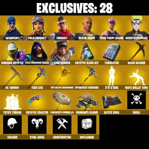 (PC/PSN/XBOX) OG STW π 308 SKINS π Renegade Raider π Master Chief π Polo Prodigy π Prodigy π Black Adam π Naruto Uzumaki π 2350 V-Buck PARENTAL CONTROL β Fortnite account listing
