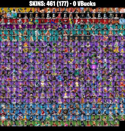 (PC/PSN/XBOX) 461 SKINS 🍒 Arcane Jinx 🍒 FNCS Renegade 🍒 Shady Doggo 🍒 Championship Aura 🍒 Unchained Ramirez 🍒 Game Knight 🍒 0 V-Bucks PARENTAL CONTROL — image 2