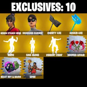 (PC/PSN/XBOX) 240 SKINS ๐ Heron Stance Hero ๐ Unchained Ramirez ๐ Eternal Knight ๐ Torin ๐ The Imagined ๐ Midas Rex ๐ Paradigm (Reality-659) ๐ 650 V-Buck PARENTAL CONTROL โ Fortnite account listing