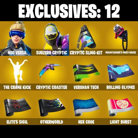 (PC/PSN/XBOX) 123 SKINS / Neo Versa π° Subzero Cryptic π° Snap π° Hades π° The Foundation π° Ronin π° The Imagined π° The Origin π° 300 V-Buck PARENTAL CONTROL β image 1