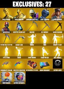 (PC/PSN/XBOX) 214 SKINS ๐ Renegade Raider ๐ Gold Midas ๐ Gold Brutus ๐ Subzero Cryptic ๐ Tart Tycoon ๐ Lina Scorch ๐ Wingman ๐ 50 V-Buck PARENTAL CONTROL โ Fortnite account listing