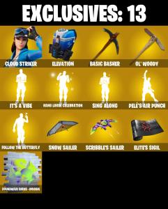 (PC/PSN/XBOX) 202 SKINS π Cloud Striker π Predator π Kymera π Ronin π The Imagined π Menace π Valeria π Snap π The Cube Queen π 300 V-Buck PARENTAL CONTROL β Fortnite account listing