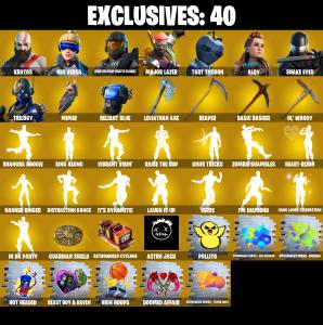 (PC/PSN/XBOX) 281 SKINS 🍒 Kratos 🍒 Neo Versa 🍒 Master Chief (Matte Black) 🍒 Major Lazer 🍒 Tart Tycoon 🍒 Aloy 🍒 Snake Eyes 🍒 450 V-Buck PARENTAL CONTROL — Fortnite account listing