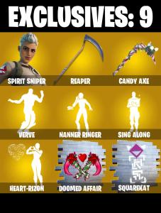 (PC/PSN/XBOX) 235 SKINS ๐ Spirit Sniper ๐ Eternal Knight ๐ Gear Specialist Maya ๐ Zeus ๐ Paradigm (Reality-659) ๐ Renzo the Destroyer ๐ Hades ๐ Midas ๐ 200 V-Buck PARENTAL CONTROL โ Fortnite account listing