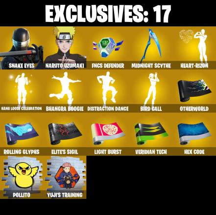 (PC/PSN/XBOX) 266 SKINS 🍒 Snake Eyes 🍒 Naruto Uzumaki 🍒 John Wick 🍒 Era 🍒 Kymera 🍒 Optimus Prime 🍒 Ronin 🍒 The Imagined 🍒 400 V-Buck PARENTAL CONTROL — image 1