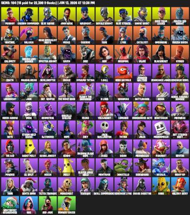 [PC/XBOX] | 104 skins | Leviathan Axe | OG STW | Royale Knight | Blue Squire | Prodigy | Carbon Commando | John Wick | Warpaint | #AEC3248 — image 1