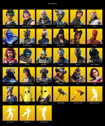 [PC/PSN] | 73 skins | Take The L | The Reaper | Elite Agent | Omega | Trailblazer | Sub Commander | Havoc | Drift | Fusion | The Prisoner | #DWY1559 — image 1