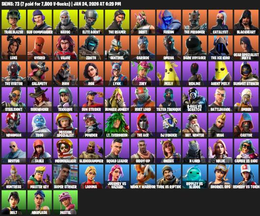 [PC/PSN] | 73 skins | Take The L | The Reaper | Elite Agent | Omega | Trailblazer | Sub Commander | Havoc | Drift | Fusion | The Prisoner | #DWY1559 — image 2