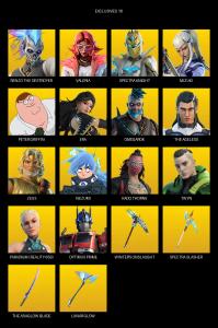 [PC/PSN/XBOX] | 103 skins | Renzo the Destroyer | Valeria | Spectra Knight | Mizuki | Peter Griffin | Era | Omegarok | The Ageless | Zeus | #PVP8520 — Fortnite account listing