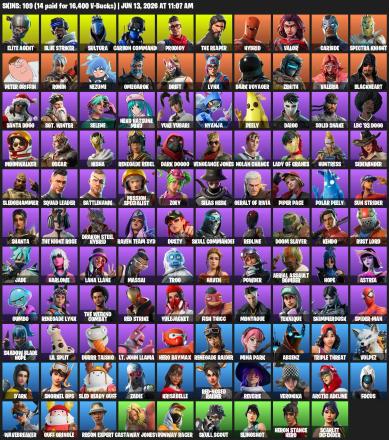 [PC/XBOX] | 109 skins | Take The L | Renegade Raider | The Reaper | Elite Agent | Blue Striker | Sultura | Carbon Commando | Prodigy | #PYJ3431 — image 1