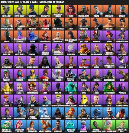 [PC/PSN/XBOX] | 100 skins | Take The L | OG STW | Lara Croft | The Reaper | Elite Agent | Omega | Rogue Agent | Warpaint | Rose Team Leader | #BLD8109 — image 1