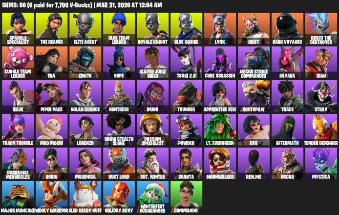 [PC/XBOX] | 56 skins | Floss | Take The L | Sparkle Specialist | Royale Knight | The Reaper | Elite Agent | Blue Squire | Blue Team Leader | #TPZ9880 — image 2