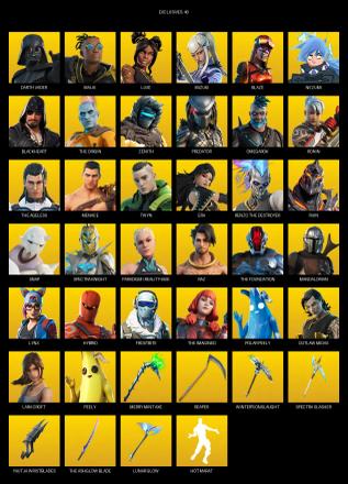 [PC/XBOX] | 141 skins | Merry Mint Axe | Lara Croft | Darth Vader | Malik | Luxe | Mizuki | Blaze | Nezumi | Blackheart | The Origin | #IVO0339 — image 1