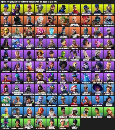 [PC/XBOX] | 107 skins | Take The L | OG STW | The Reaper | Elite Agent | Blue Team Leader | Blitz | Rose Team Leader | Carbon Commando | #JJS5994 — image 2