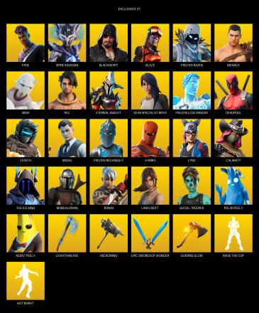 [PC/PSN] | 113 skins | Leviathan Axe | Lara Croft | Fade | Spire Assassin | Blackheart | Blaze | Frozen Raven | Menace | Snap | Raz | #HPT2798 — image 1