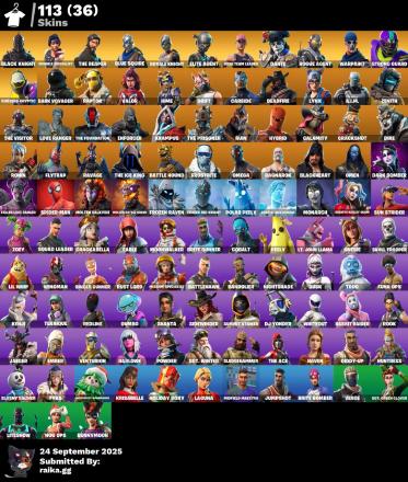 🎭 [PC] 113 skins | OG STW | Black Knight | Sparkle Specialist | The Reaper | Blue Squire | Royale Knight | Elite Agent | Dante | Rogue Agent | 710 VB
🎭 💎 FULL ACCESS 🎮 PSN/XBOX/PC — image 1