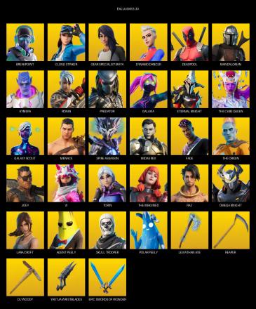 [PC/XBOX] | 108 skins | Leviathan Axe | Lara Croft | Breakpoint | Cloud Striker | Gear Specialist Maya | Dynamo Dancer | Deadpool | #ETM7151 — image 1